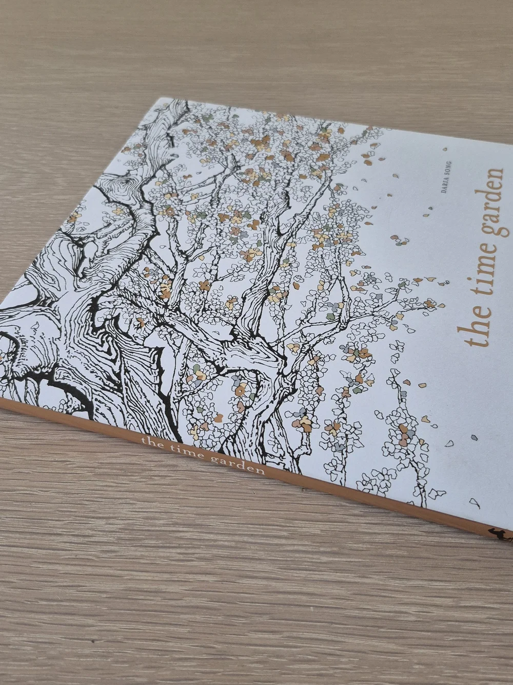 The Time Garden Coloring Book – White with Gold Accents